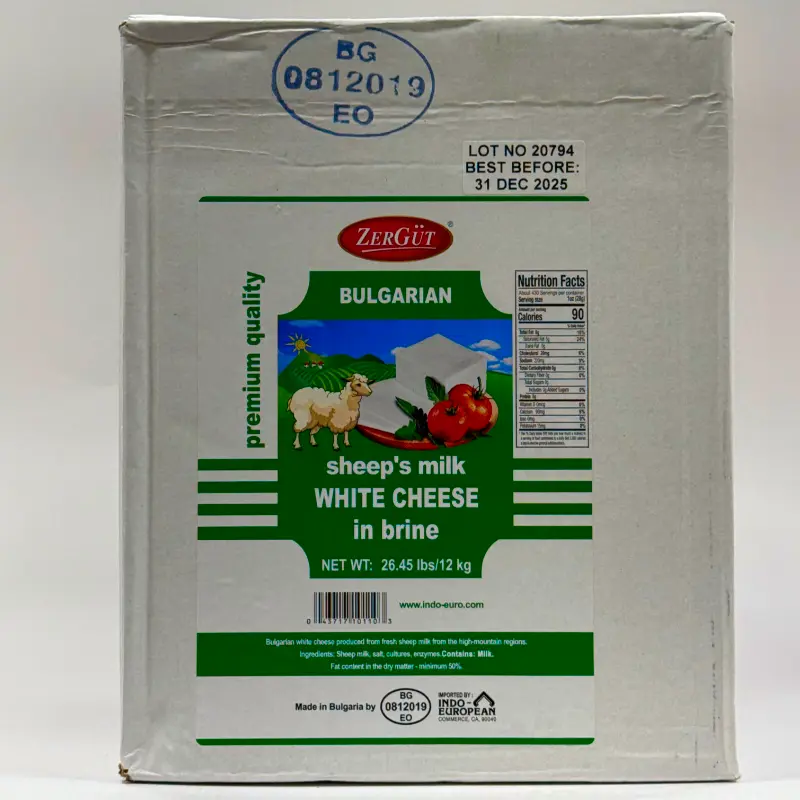 Zergut Bulgarian Feta Cheese 27LB
