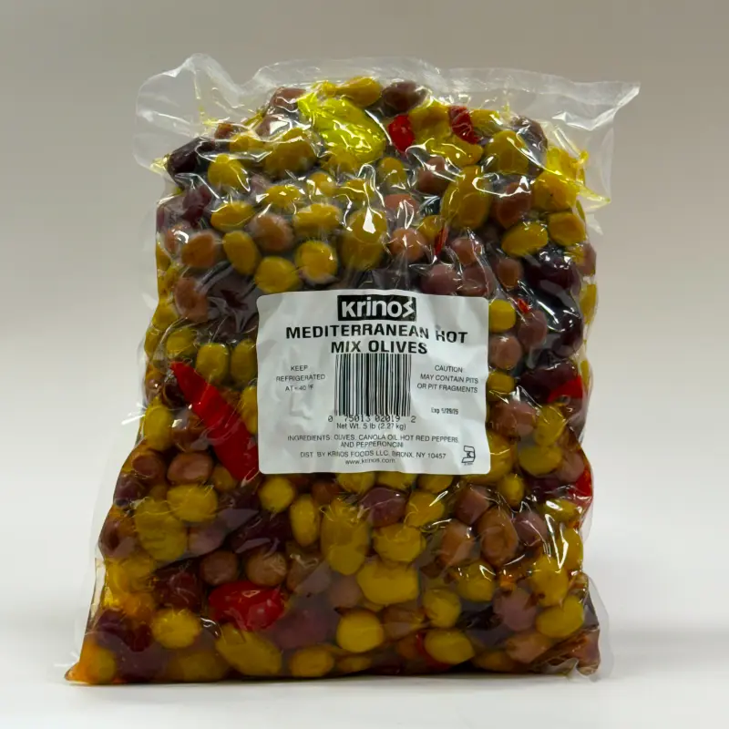 Olives Bulk Mediterranean Hot Mixed 5LB x 2